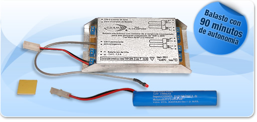 Balasto Electr&oacute;nico con Equipo de Emergencia Incorporado