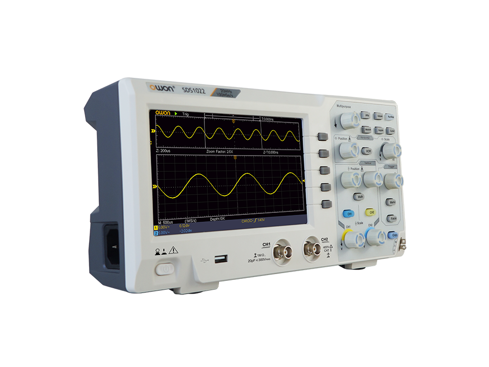 SDS1104 Osciloscopio digital portátil osciloscopio digital con pantalla LCD  de 7 pulgadas, kit de osciloscopio profesional con frecuencia de muestreo