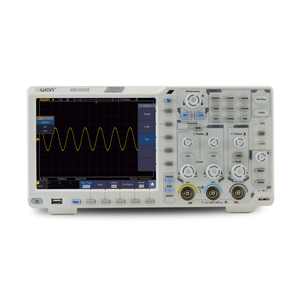 XDS3202E - Osciloscopio Digital Portable Owon 200MHz 8 Bits 2 CH