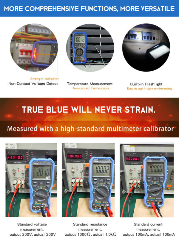 Multímetro Tester Digital+Registrador Owon Bluetooth OW18E - Imagen 2