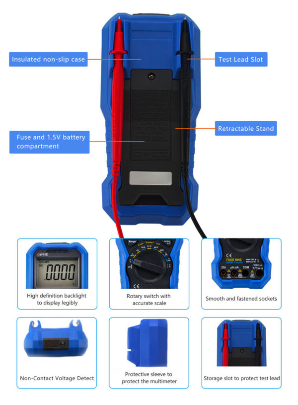Multímetro Tester Digital+Registrador Owon Bluetooth OW18E - Imagen 10