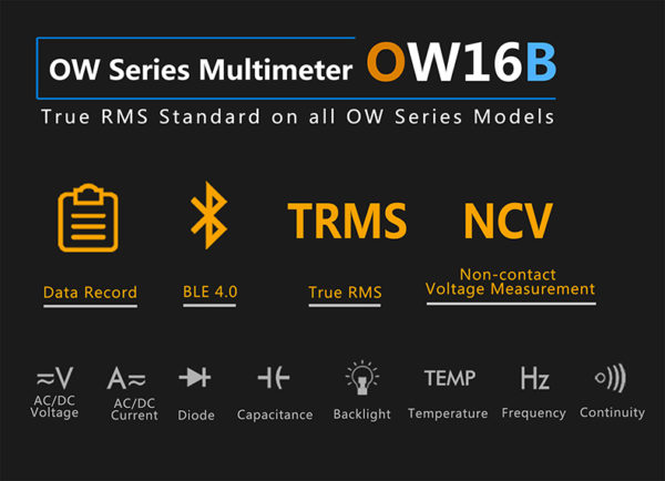 Multímetro Tester Digital+Registrador Owon Bluetooth OW16B - Imagen 10