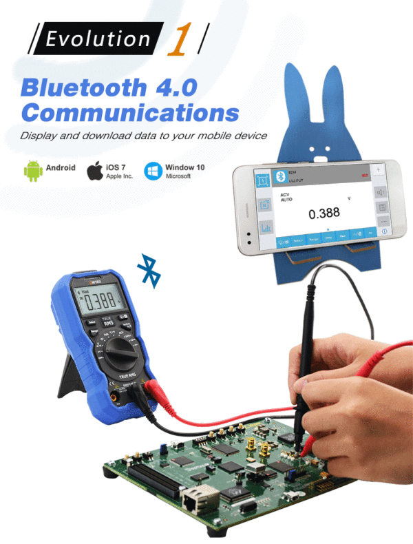 Multímetro Tester Digital+Registrador Owon Bluetooth OW16B - Imagen 9