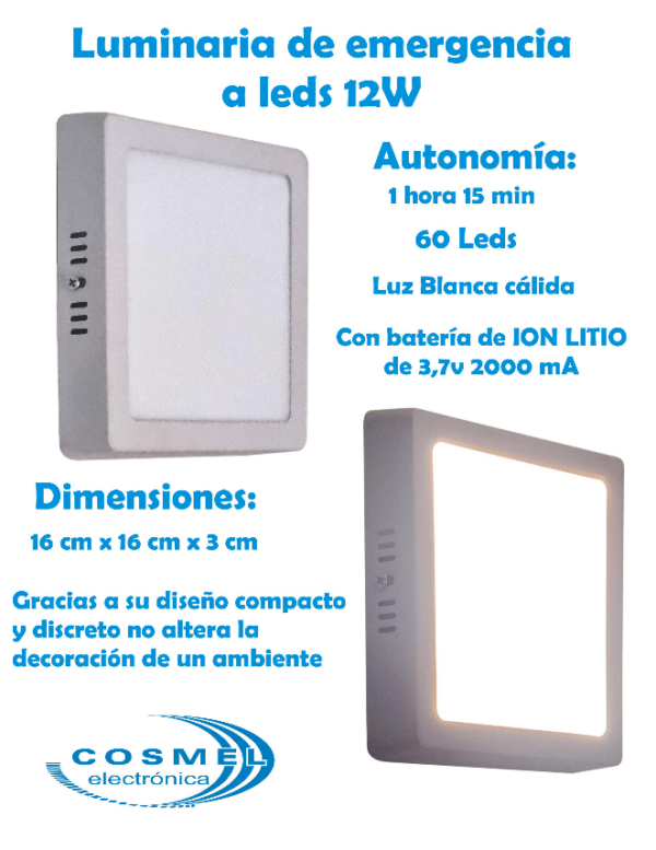 Luminaria de Emergencia a Leds 12W - Imagen 3