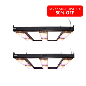 PROMO X2 SUNSHINE 150 Luminaria Panel A Leds Full Espectro 150W Para Cultivo Indoor etapa Crecimiento y Floración