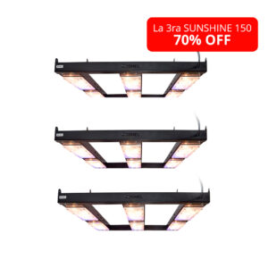 PROMO X3 SUNSHINE 150 Luminaria Panel A Leds Full Espectro 150W Para Cultivo Indoor etapa Crecimiento y Floración
