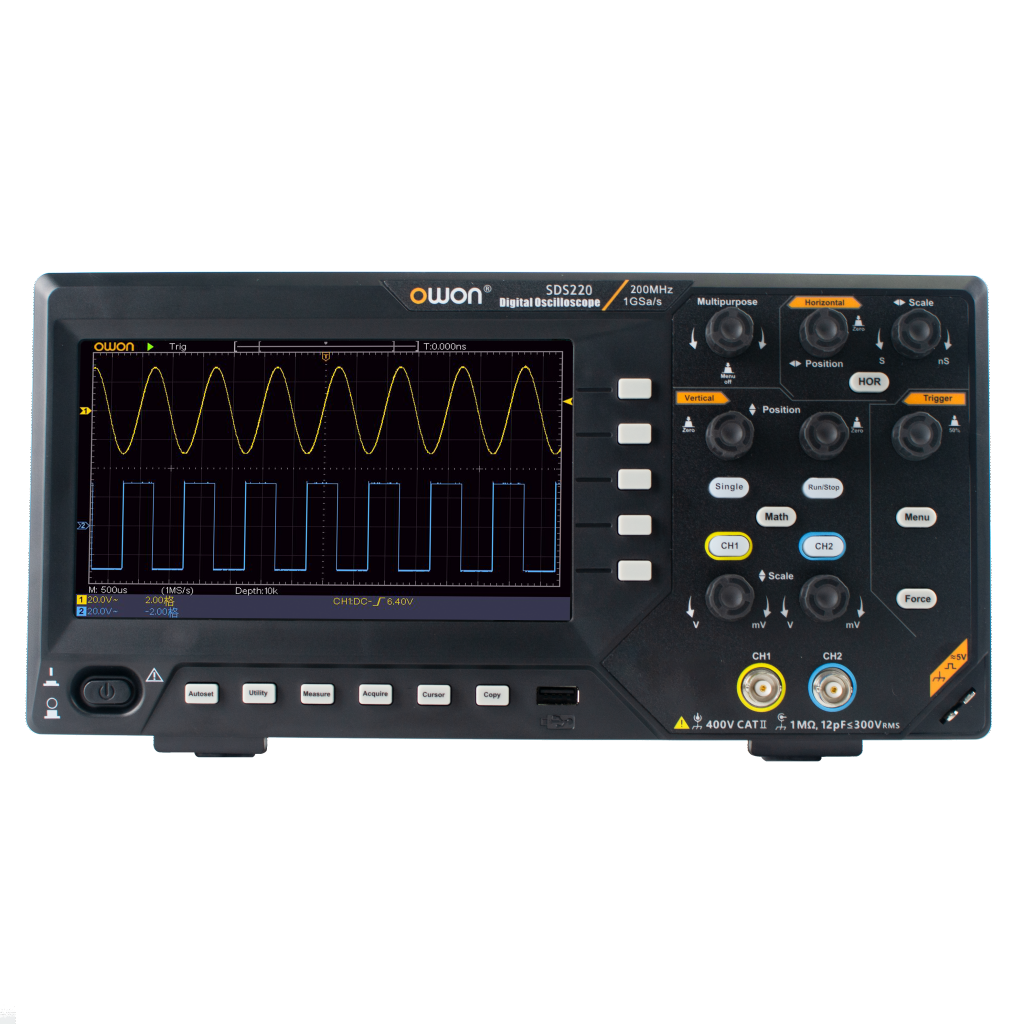 Osciloscopio Digital Owon SDS220 200 Mhz 2 Canales 1 Gs/s