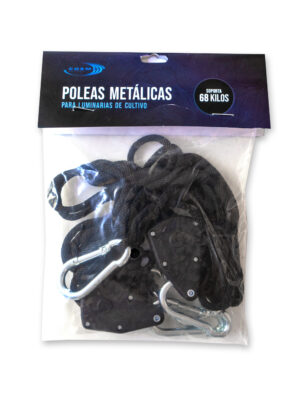 Poleas metálicas para cultivo indoor
