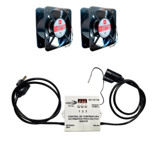 Kit para control de temperatura para cultivo indoor: 2 Coolers + 1 Controlador